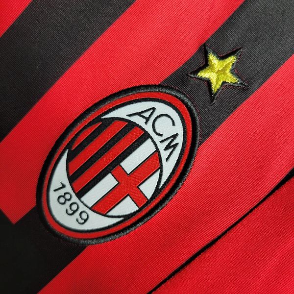 Retro AC Milan 2007-2008 home Long Sleeve - Image 8